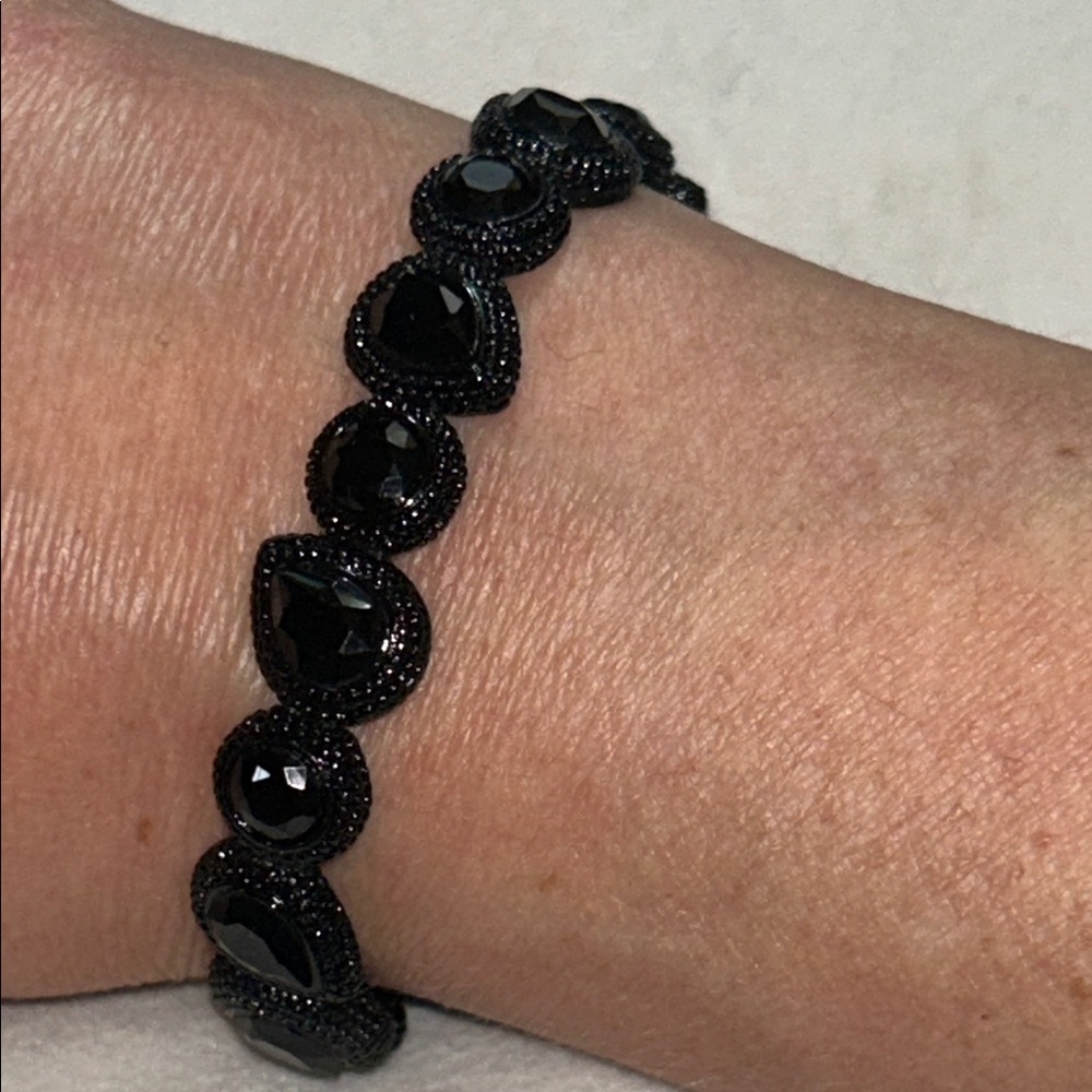 Napier Jet Black Beaded Bracelet